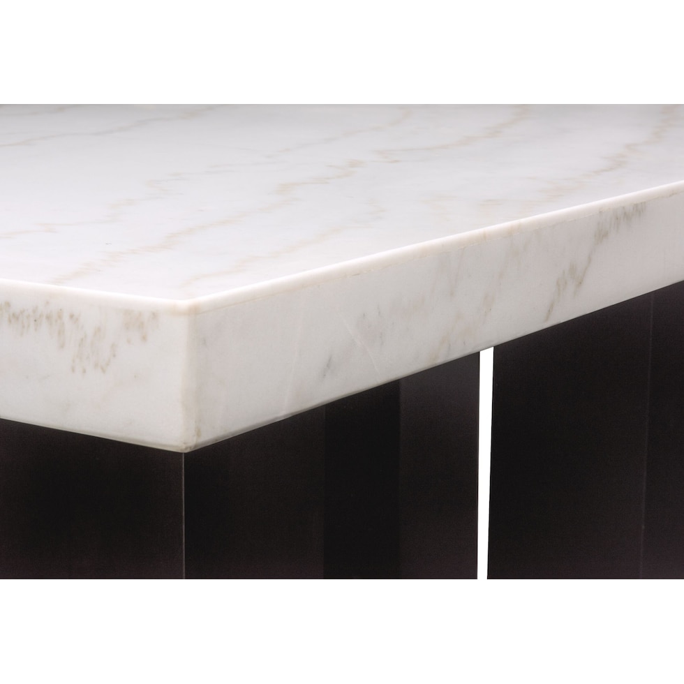 artemis white marble black legs dining table   