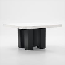 artemis white marble black legs dining table   