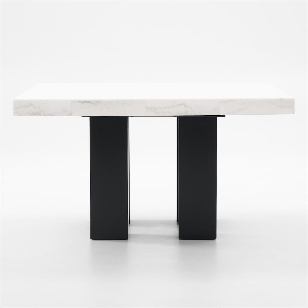 artemis white marble black legs dining table   