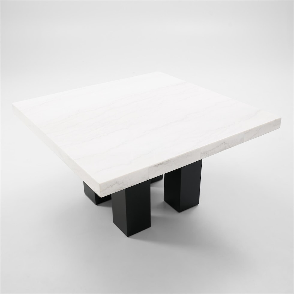 artemis white marble black legs dining table   