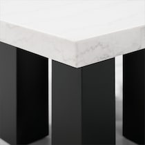 artemis white marble black legs dining table   