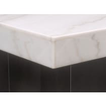 artemis white marble black  pc dining room   