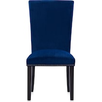 artemis white marble blue black legs  pc dining room   