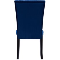 artemis white marble blue black legs  pc dining room   