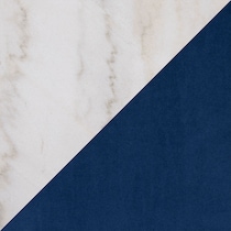 artemis white marble blue black legs  pc dining room   