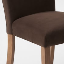 artemis white marble brown natural legs  pc dining room   