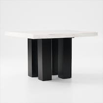 artemis white marble counter height dining table   