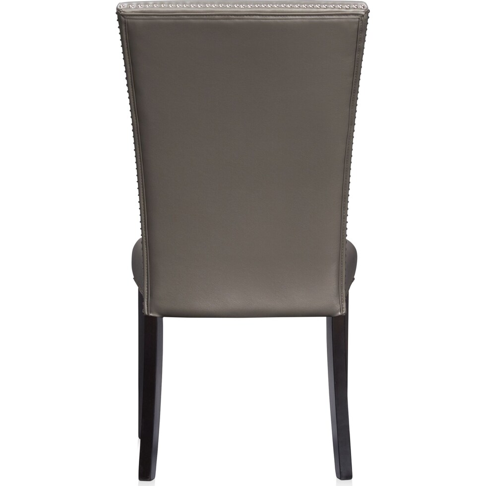 artemis white marble gray black legs  pc dining room   