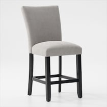 artemis white marble gray black legs  pc counter height dining room   