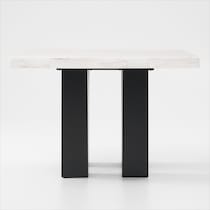 artemis white marble gray black legs  pc counter height dining room   