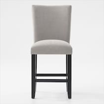 artemis white marble gray black legs  pc counter height dining room   