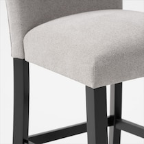 artemis white marble gray black legs  pc counter height dining room   