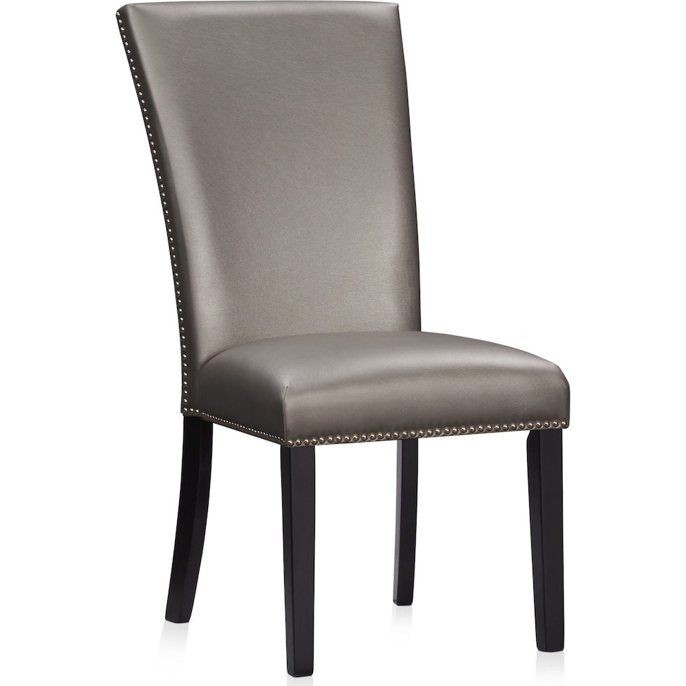 artemis white marble gray black legs  pc dining room   