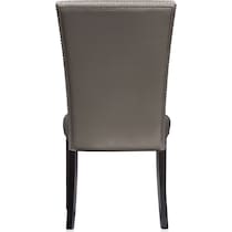 artemis white marble gray black legs  pc dining room   
