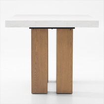 artemis white marble natural legs counter height dining table   