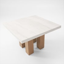 artemis white marble natural legs counter height dining table   