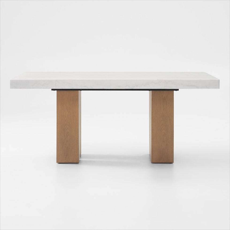 artemis white marble olive natural legs  pc dining room   