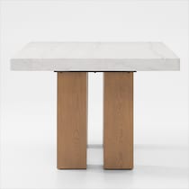 artemis white marble olive natural legs  pc dining room   