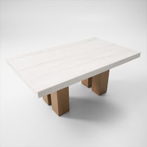artemis white marble olive natural legs  pc dining room   