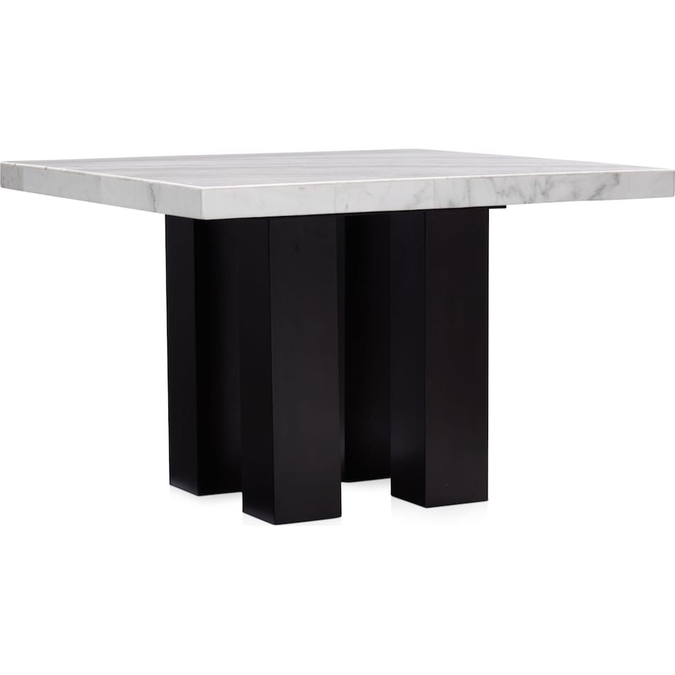 Artemis CounterHeight Marble Dining Table and 4 Upholstered Stools