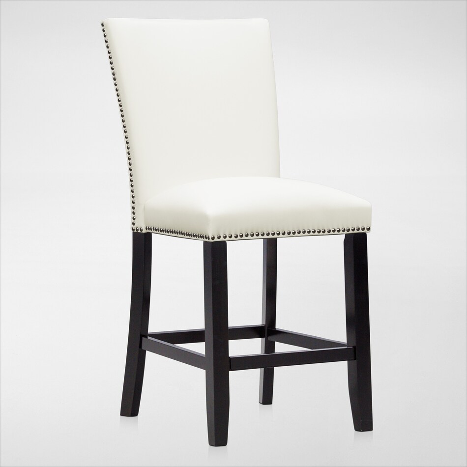 Artemis CounterHeight Marble Dining Table and 4 Upholstered Stools