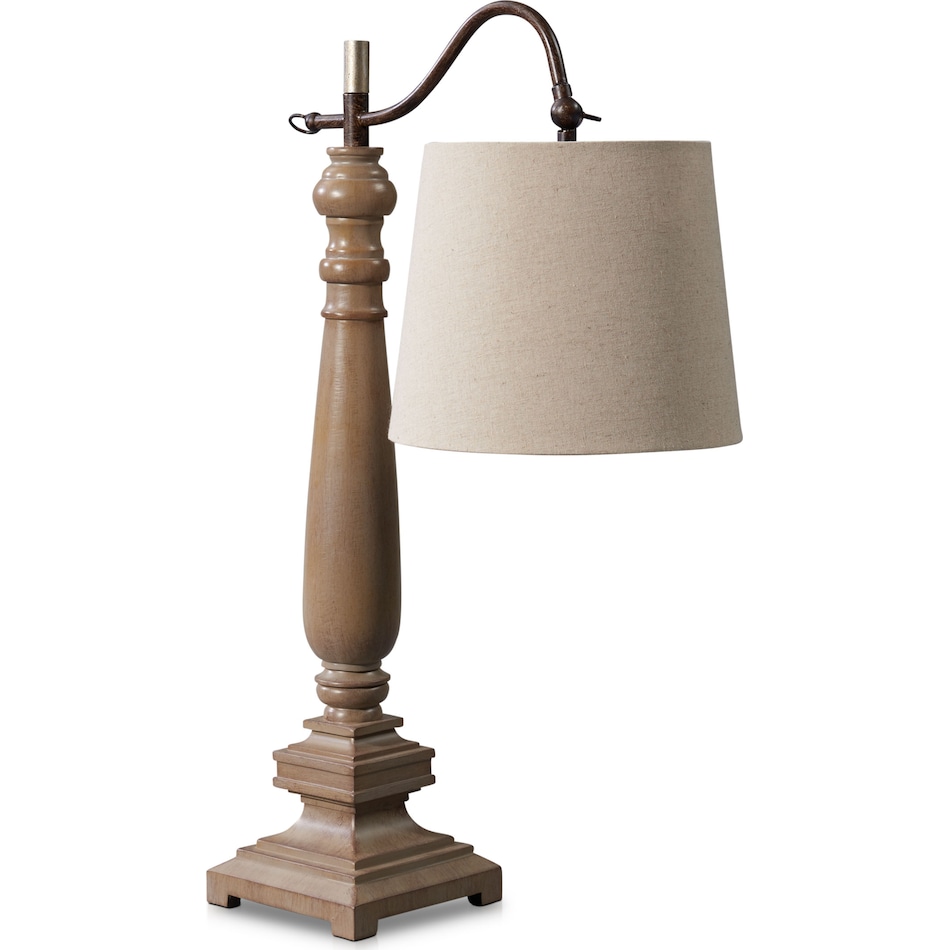 arthur light brown table lamp   