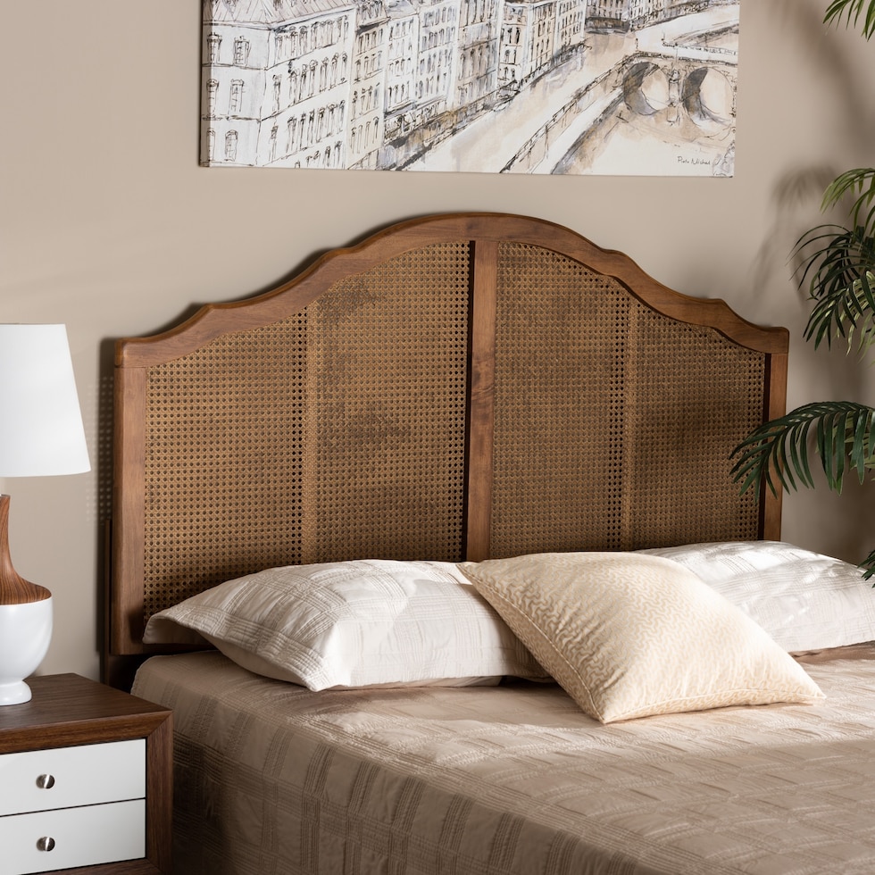 ashanti dark brown queen headboard   