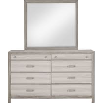 asher gray natural dresser and mirror   