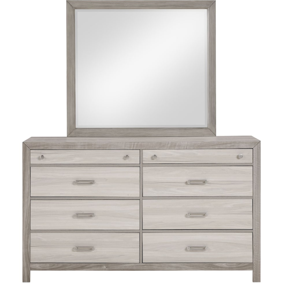 asher gray natural dresser and mirror   