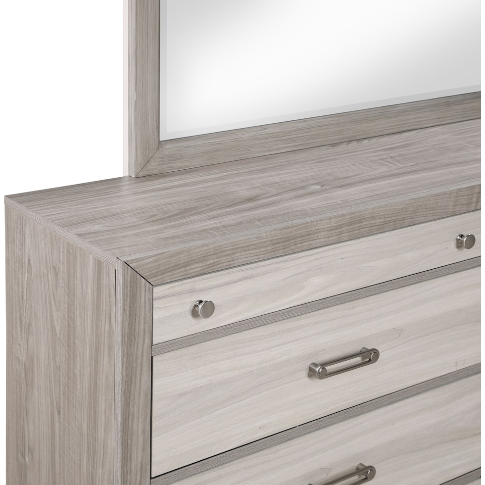asher gray natural dresser and mirror   
