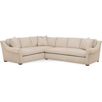 asher light brown  pc sectional with right arm facing sofa   
