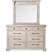 asheville bedroom sandstone dresser and mirror   