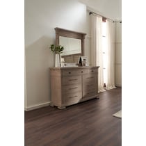 asheville bedroom sandstone dresser and mirror   