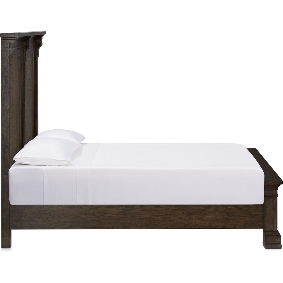 Asheville 5Piece Queen Panel Bedroom Set with Dresser and Mirror