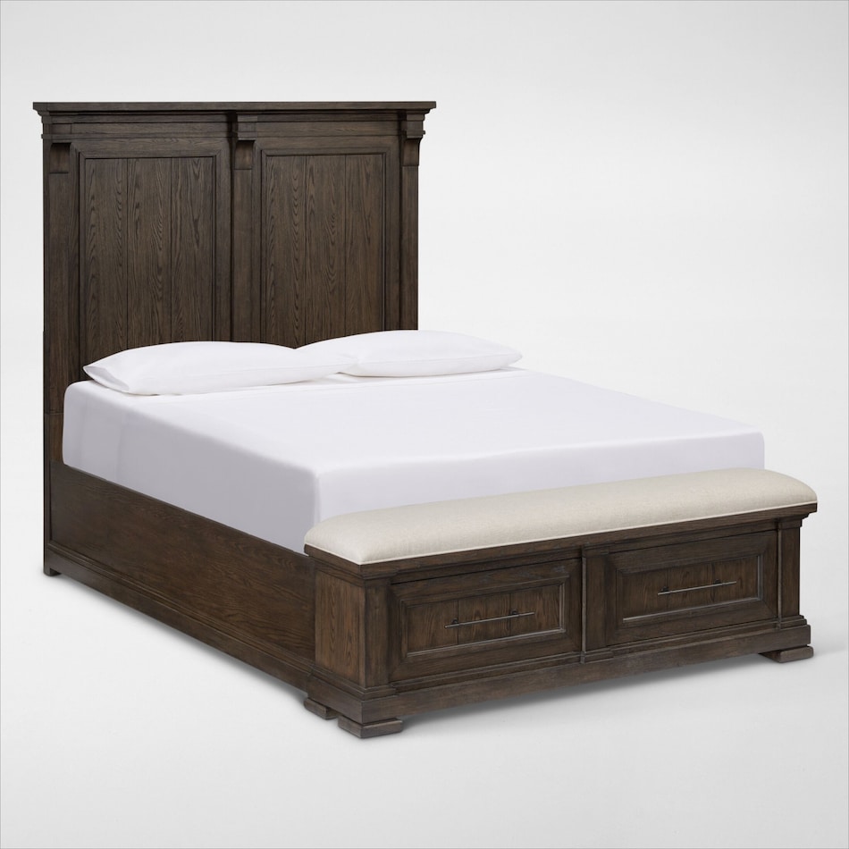 asheville bedroom tobacco  pc queen storage bedroom   