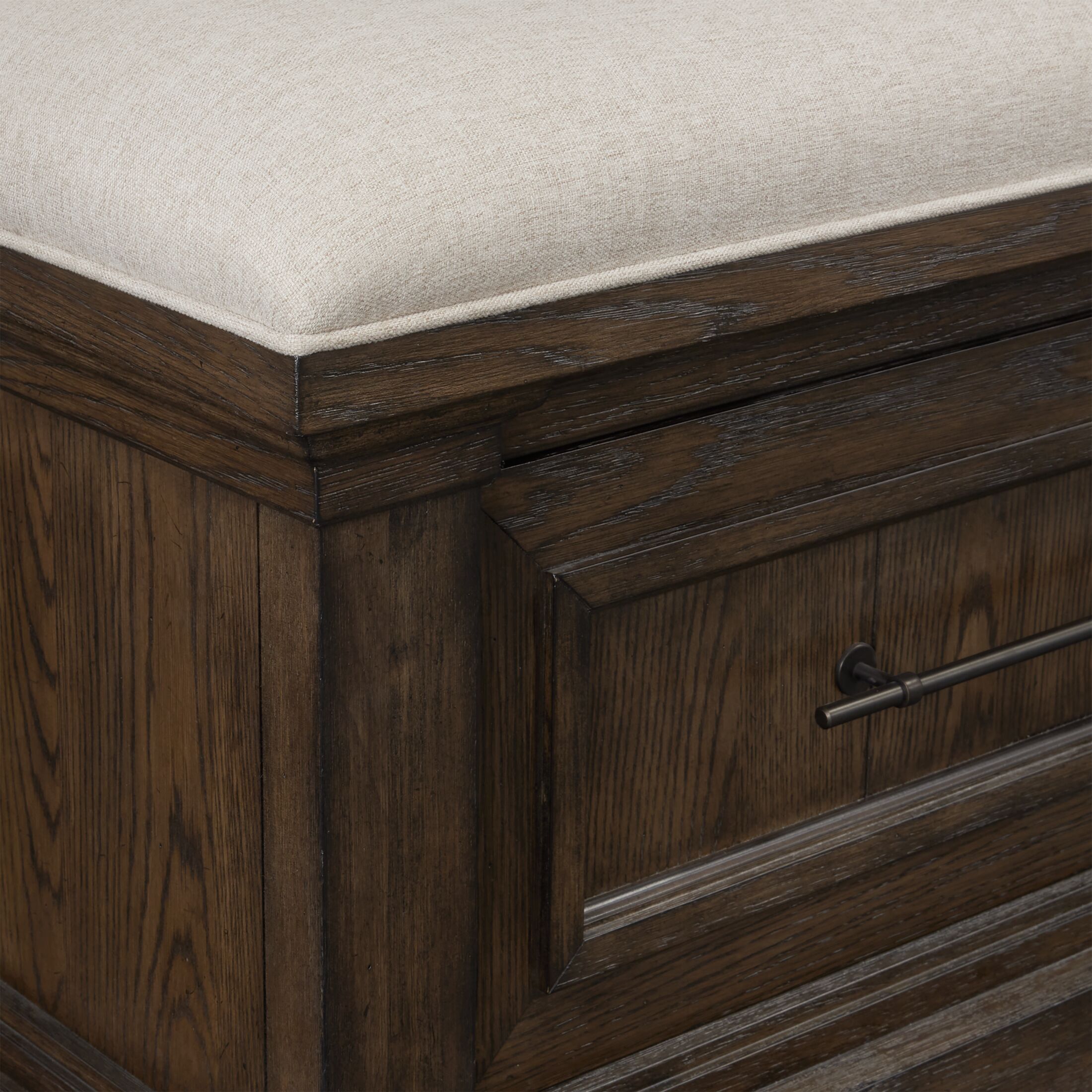 Asheville 6 Piece Storage Bedroom Set with Dresser Mirror and