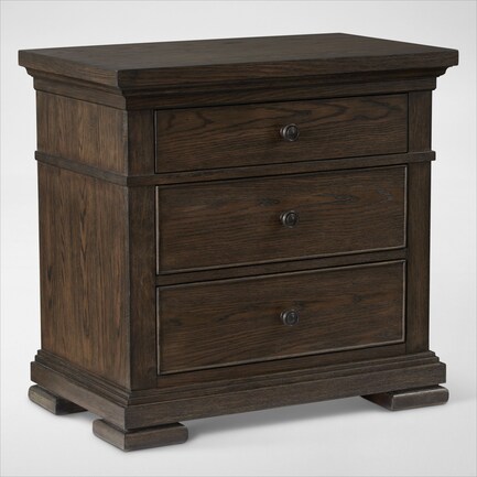 Asheville Charging Nightstand - Tobacco