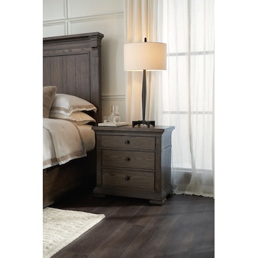 Asheville Nightstand with USB Charging - Tobacco