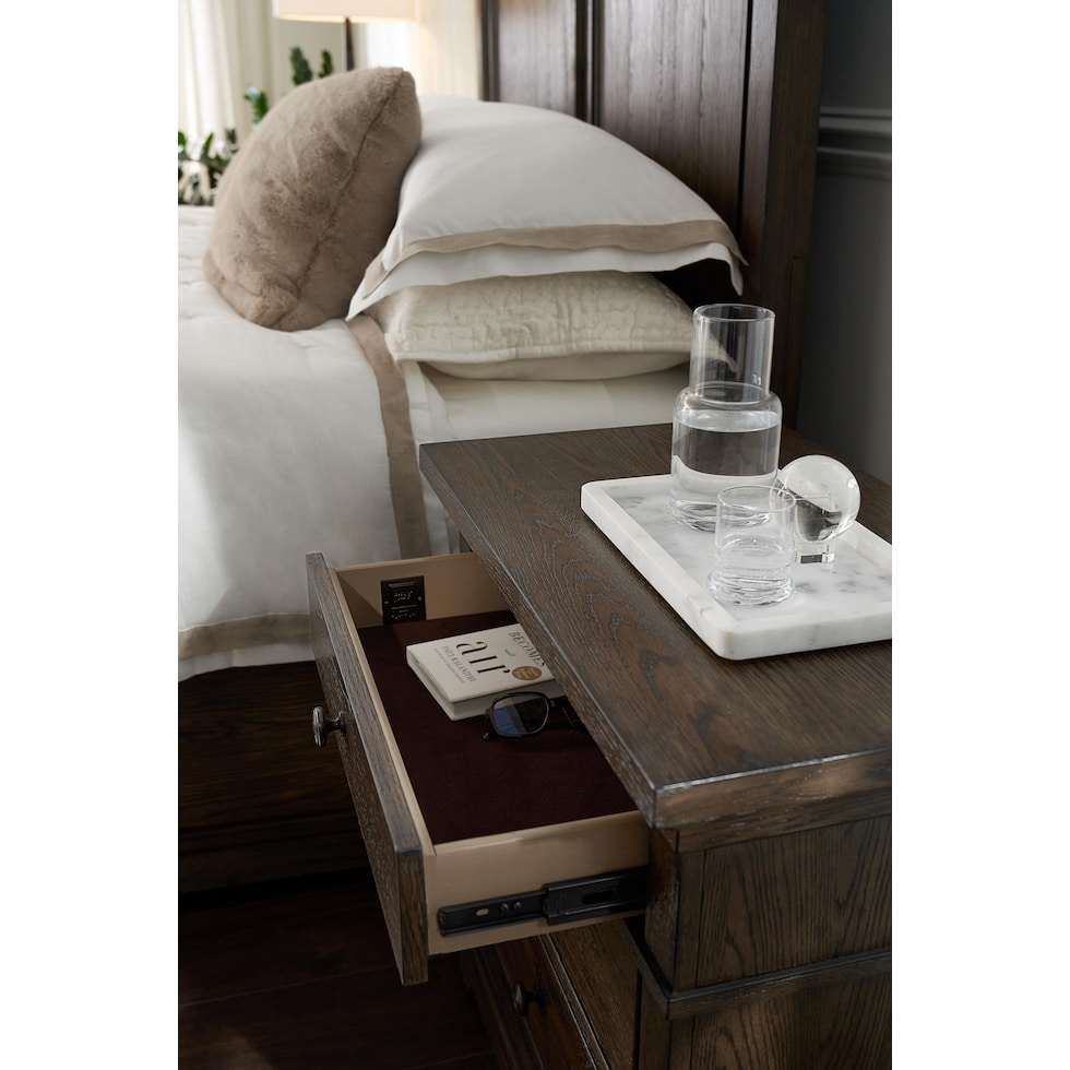 asheville bedroom tobacco nightstand   