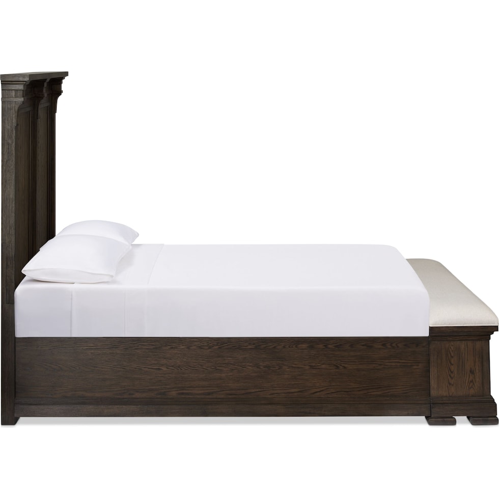 asheville bedroom tobacco queen bed   