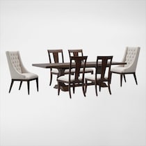 asheville dining dark brown  pc dining room web   