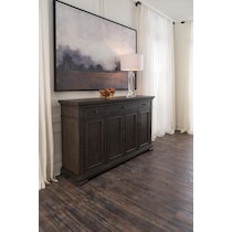 asheville dining dark brown buffet   