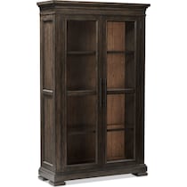 asheville dining dark brown curio   
