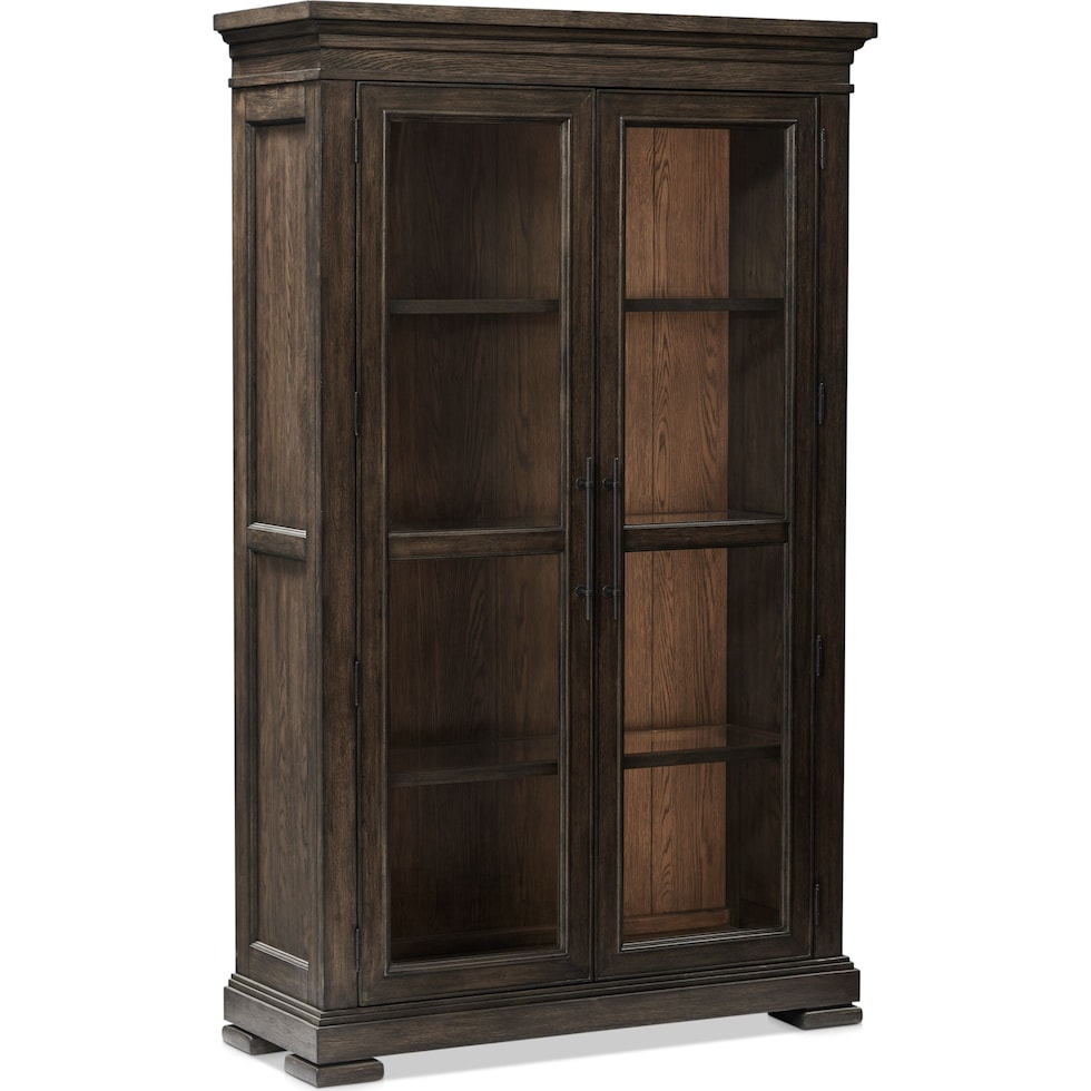 asheville dining dark brown curio   