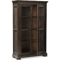 asheville dining dark brown curio   