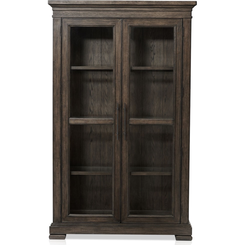 asheville dining dark brown curio   