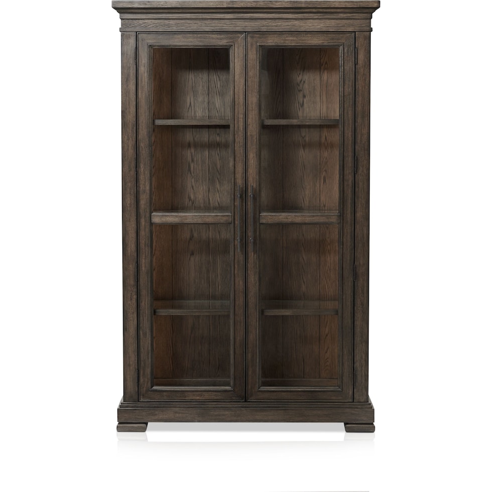 asheville dining dark brown curio   