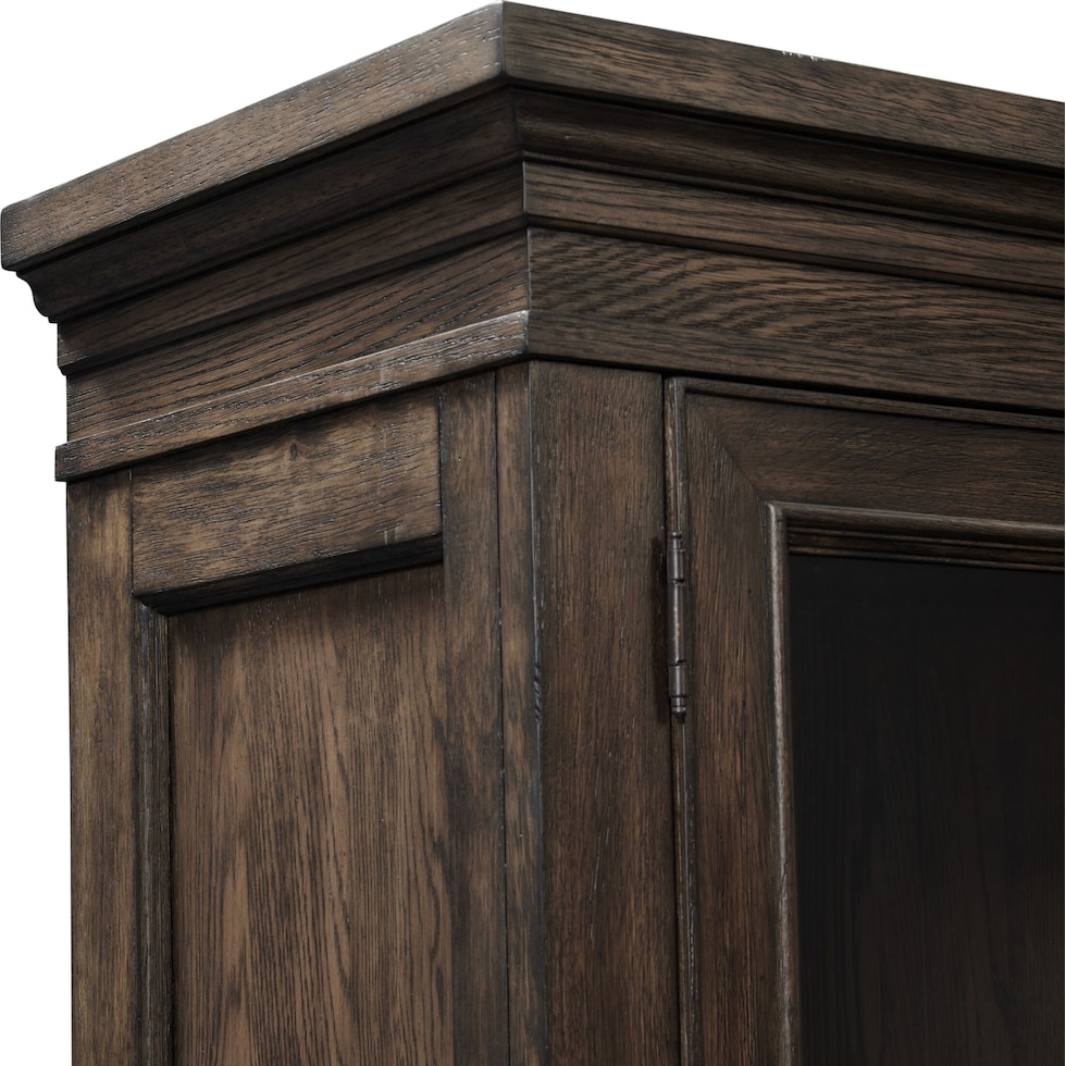 asheville dining dark brown curio   