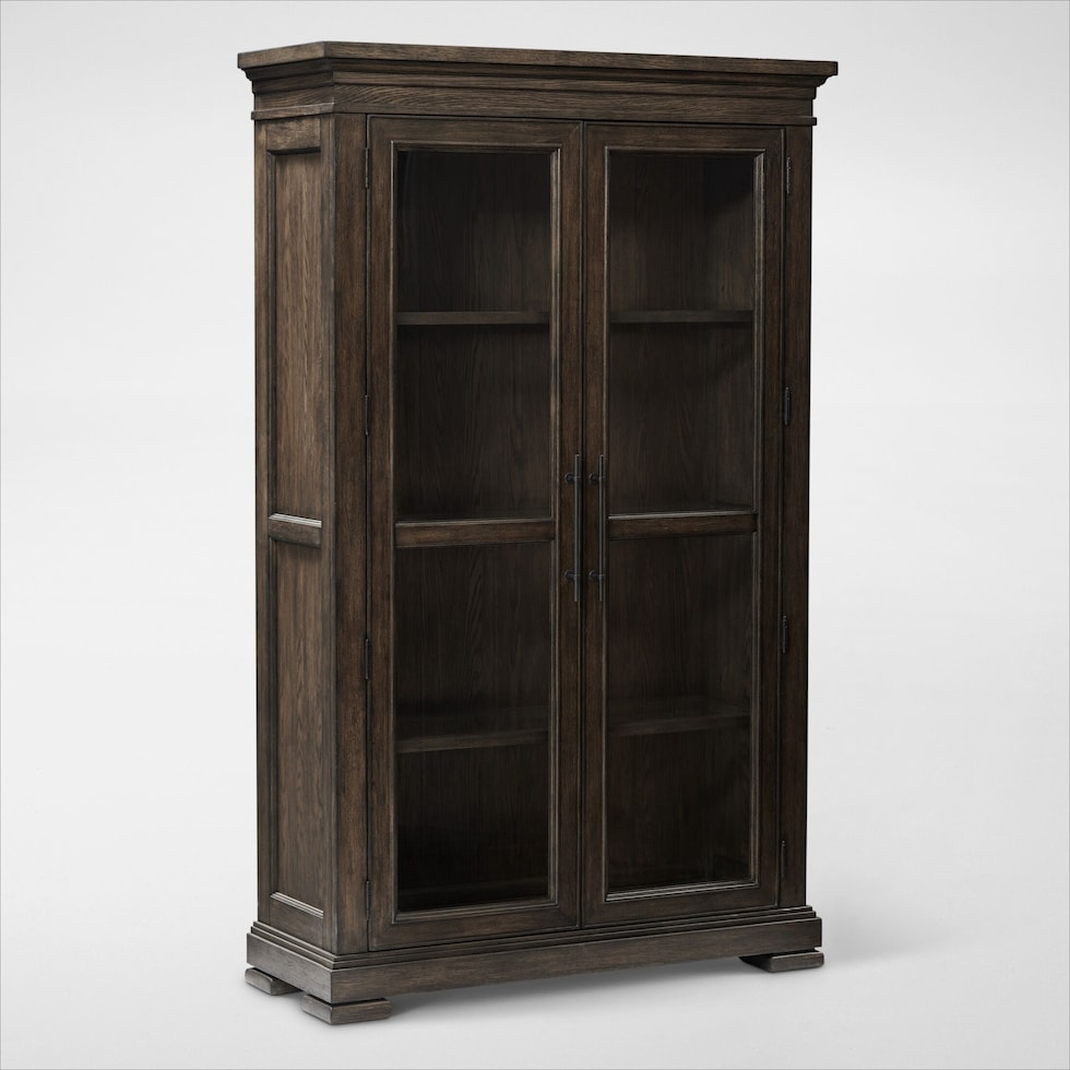 asheville dining dark brown curio web   