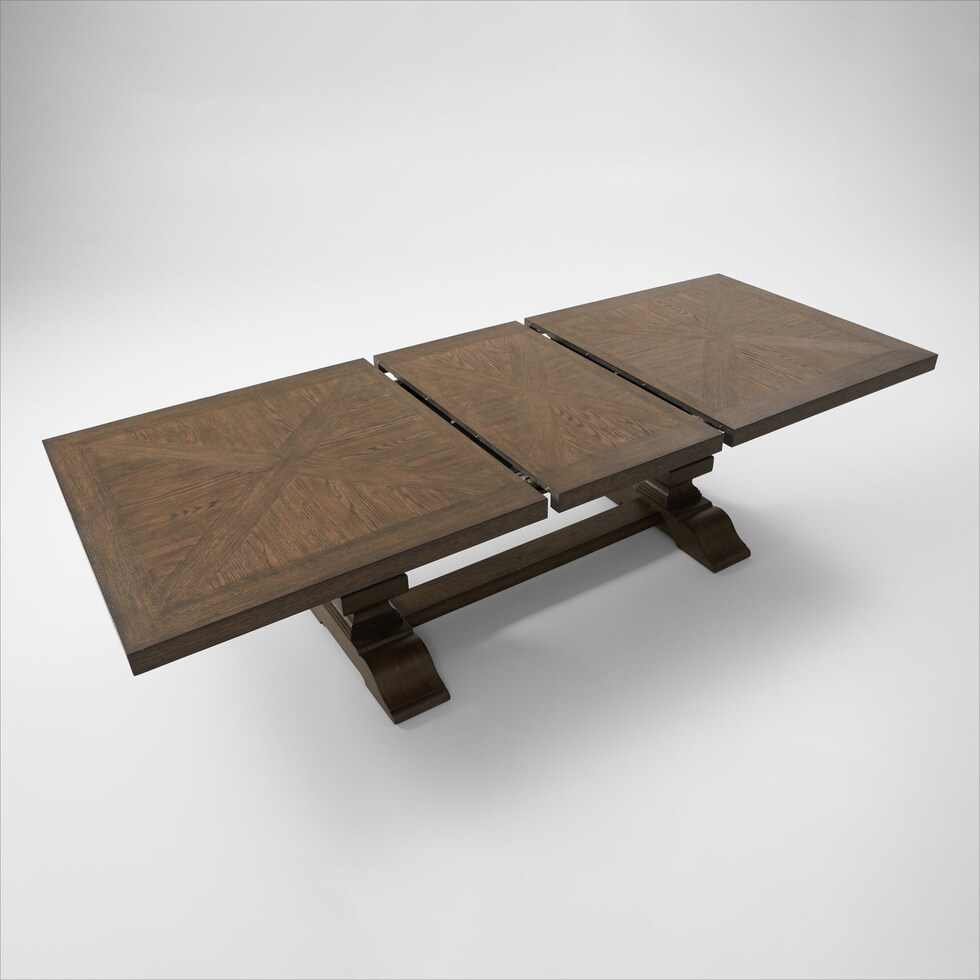 asheville dining dark brown dining table   